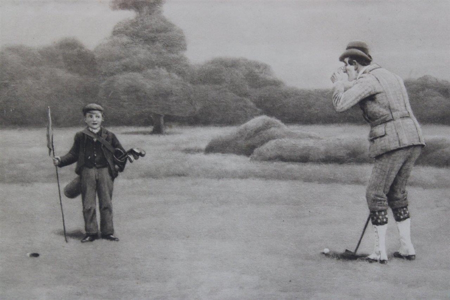 Charles Dollman “The End of Golf” Black & White Photogravure - Framed