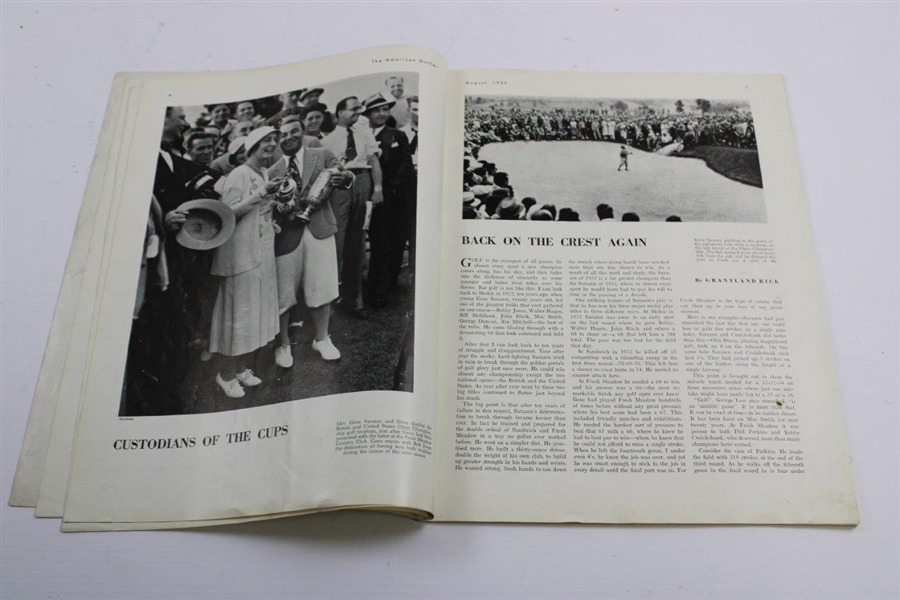 Gene Sarazen Signed 1932 The American Golfer Magazine - August JSA ALOA