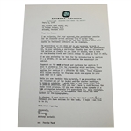 Bobby Jones 1968 Received Signed Letter from Tony Ravielli to Proof Pencils for Art JSA ALOA