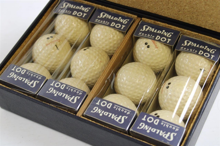 Bobby Jones 1929 US Open at Winged Foot Tying Putt Box with Dozen Spalding Double Dot Golf Balls