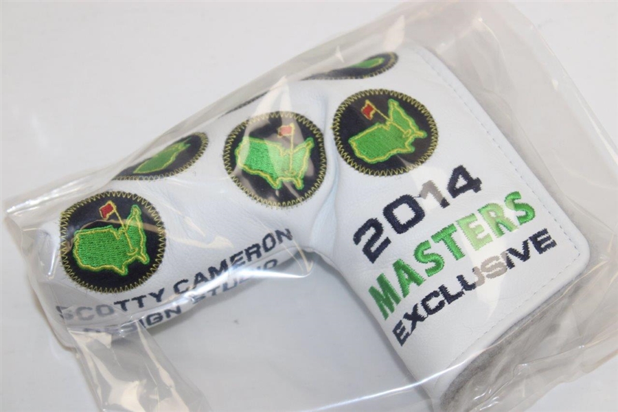 2014 Masters Tournament Scotty Cameron Exclusive White Leather Head Cover in Original Box