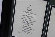 Pair of 2005 Masters Tournament Invitations with Envelope - Participate & Presence - Framed