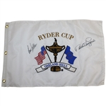 Captains Hal Sutton & Bernhard Langer Signed Oakland Hills Ryder Cup Flag JSA ALOA
