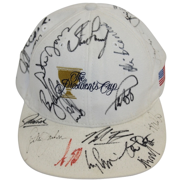 Payne, Els, Azinger & others Multi-Signed Signed The President's Cup Hat JSA ALOA