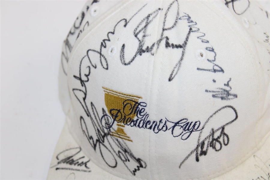 Payne, Els, Azinger & others Multi-Signed Signed The President's Cup Hat JSA ALOA