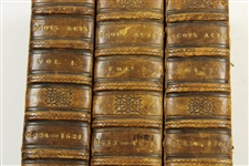 Circa 1682 Acts of Parliament of Scotland Books - Volumes I, II & III (1424-1621)(1633-1678)(1685-1707)