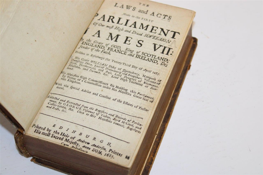 Circa 1682 Acts of Parliament of Scotland Books - Volumes I, II & III (1424-1621)(1633-1678)(1685-1707)