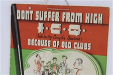 1936 True Temper Steel Golf Clubs Cardboard Golf Advertising