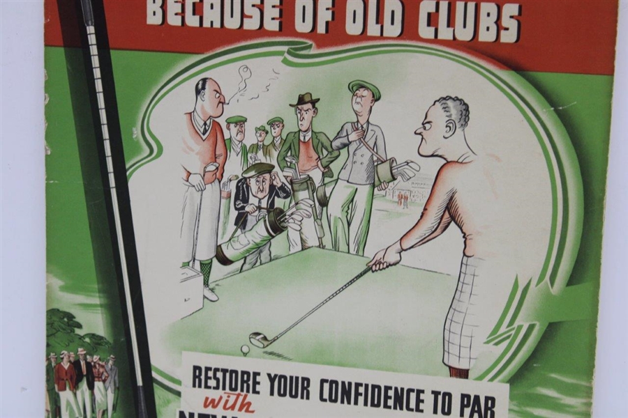 1936 True Temper Steel Golf Clubs Cardboard Golf Advertising