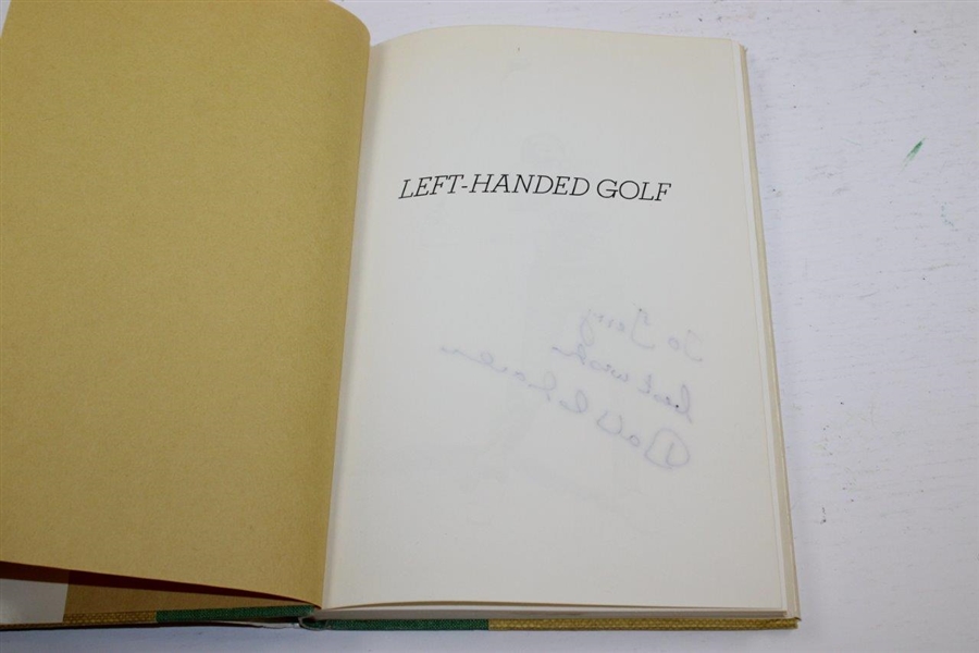 Bob Charles Signed 1965 'Left-Handed Golf' Book JSA ALOA