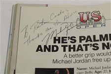 Michael Jordan Signed 1990 Golf Digest Magazine to Peter Kostis JSA ALOA
