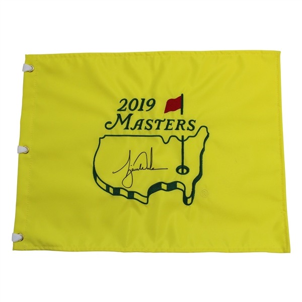 Tiger Woods Signed 2019 Masters Embroidered Flag JSA #BB37229