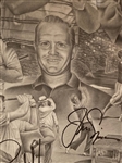 Hogan, Palmer, Seve, Nelson & 20 Others Masters Champs Signed Oversize Lithograph by Michael Marron - Framed JSA ALOA