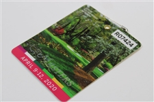 Dustin Johnson Signed 2020 Masters SERIES Badge #R07424 JSA ALOA