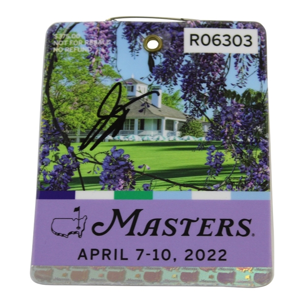 Scottie Scheffler Signed 2022 Masters SERIES Badge #R06303 JSA ALOA