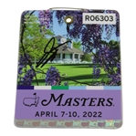 Scottie Scheffler Signed 2022 Masters SERIES Badge #R06303 JSA ALOA