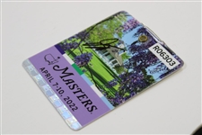 Scottie Scheffler Signed 2022 Masters SERIES Badge #R06303 JSA ALOA