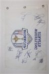 Team USA Signed 2020 Ryder Cup at Whistling Straits Embroidered White Flag JSA ALOA