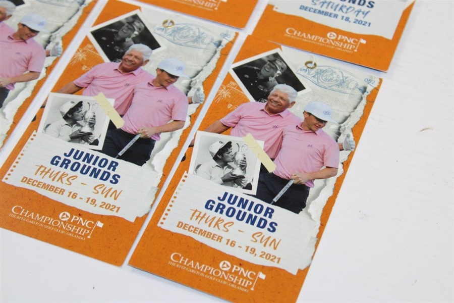 Eight (8) 2021 PNC Championship Tickets - Tiger & Charlie Woods Contend