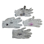 Furyk, Beem, English, Hatton & Lehman Signed Tournament Used Golf Gloves JSA ALOA
