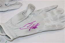 Furyk, Beem, English, Hatton & Lehman Signed Tournament Used Golf Gloves JSA ALOA
