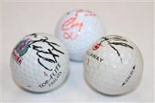 Major Champs Tom Kite, Fuzzy Zoeller & Tom Lehman Signed Golf Balls JSA ALOA