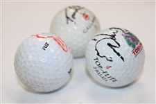 Major Champs Tom Kite, Fuzzy Zoeller & Tom Lehman Signed Golf Balls JSA ALOA