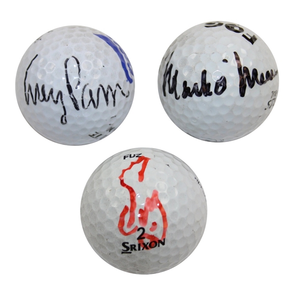 Major Champs Corey Pavin, Mark O'Meara & Fuzzy Zoeller Signed Golf Balls JSA ALOA