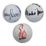 Major Champs Corey Pavin, Mark OMeara & Fuzzy Zoeller Signed Golf Balls JSA ALOA