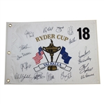 Ryder Cup Team USA Signed 2008 Ryder Cup at Valhalla Embroidered Flag JSA ALOA