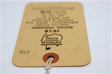 1958 Masters (Arnie ‘s First Win) Tournament Wednesday Ticket #656 with Original String