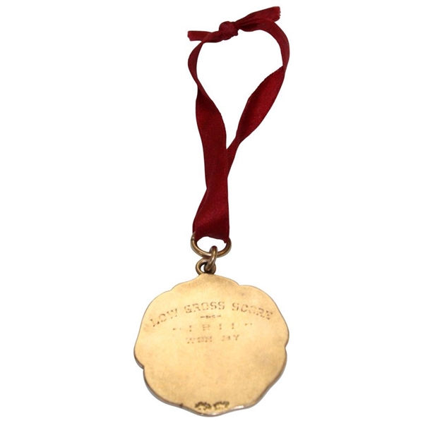 1911 New York Paper Trade Golf Association Solid 14k Gold Winner's Medal - Low Gross Score
