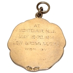 1914 New York Paper Trade Golf Association Solid 14k Gold Winner's Medal -  Montclair NJ