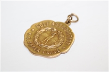 1914 New York Paper Trade Golf Association Solid 14k Gold Winner's Medal -  Montclair NJ