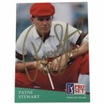 Payne Stewart Signed 1991 PGA Tour Pro-Set Golf Card JSA ALOA