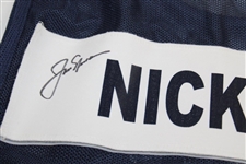 Jack Nicklaus Signed Nameplate on Augusta Country Club Caddy Bib JSA ALOA