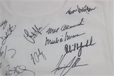 Seventeen (17) Champs Signed Replica The Open Championship Caddy Bib JSA ALOA