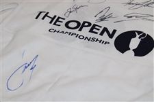 Seventeen (17) Champs Signed Replica The Open Championship Caddy Bib JSA ALOA