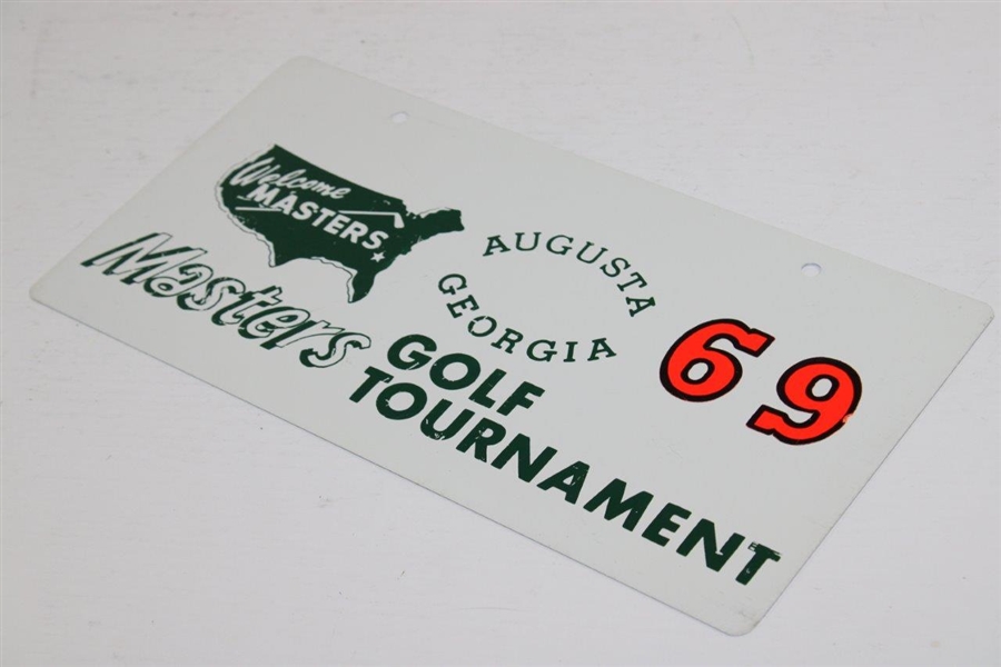 Vintage Masters Tournament License Plate Metal #69