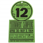 1964 Desert Inn Tournament of Champions Tuesday Ticket - Jack Nicklaus Win