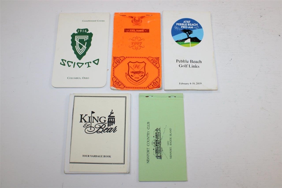 Five (5) Caddy Books - Pebble, Scioto, Newport, King & Bear, The Dunes - Ralph Hackett Collection