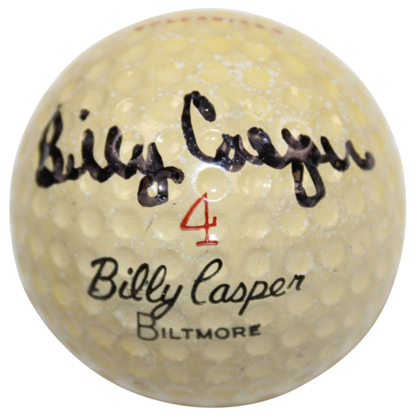 Billy Casper Signed Billy Casper Biltmore 4 Logo Golf Ball - Ralph Hackett Collection JSA ALOA