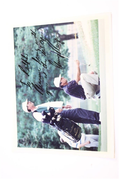 1992 US Senior Open Caddy Badge & Hat with Books & Gary Player Signed Photo - Ralph Hackett Collection JSA ALOA 