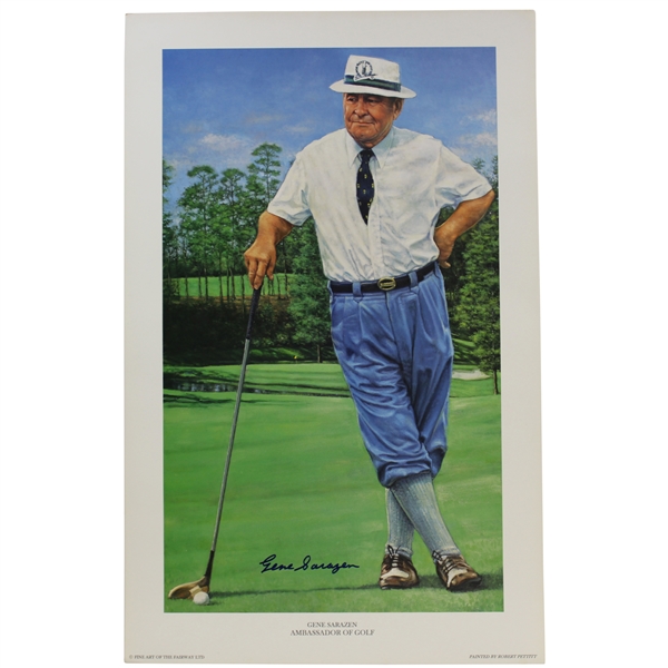 Gene Sarazen Signed 'Ambassador of Golf' Robert Pettitt Print JSA ALOA