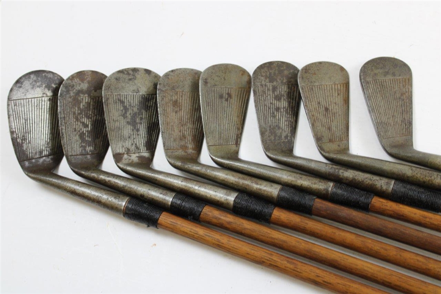 Full Set of 1908 A.H. Scott GC Special Warranted Hand Forged Irons - Matched Set
