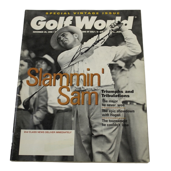 Sam Snead Signed 1996 Special Vintage Issue Golf World Magazine - November JSA ALOA