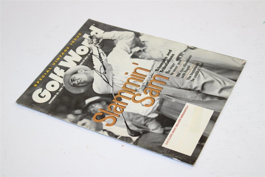 Sam Snead Signed 1996 Special Vintage Issue Golf World Magazine - November JSA ALOA