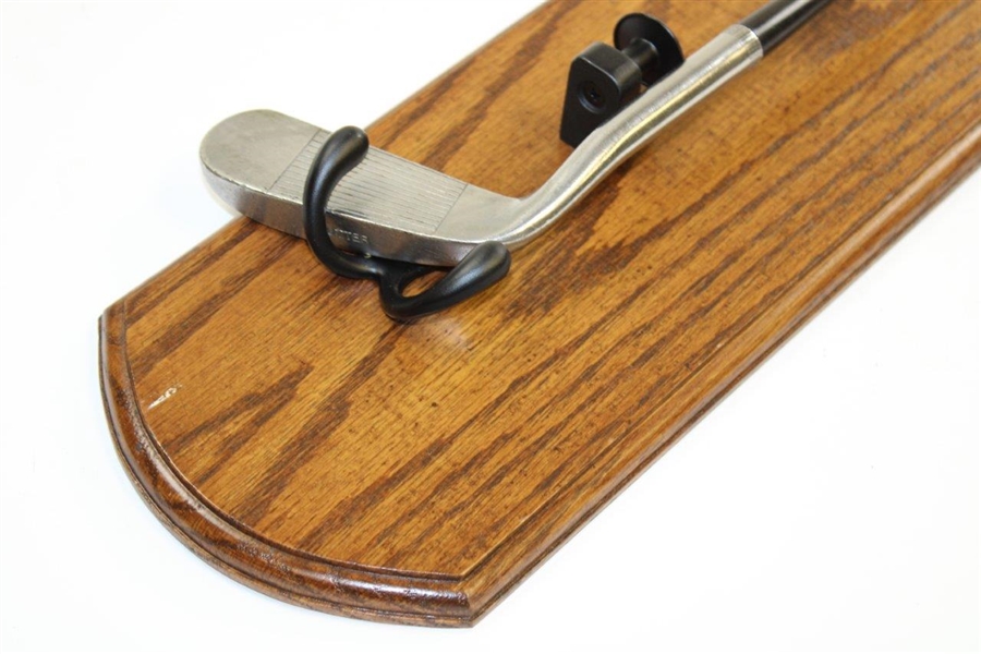 Walter Hagen SS Compact Blade 205 International Putter with Ball on Custom Wall Mount Display