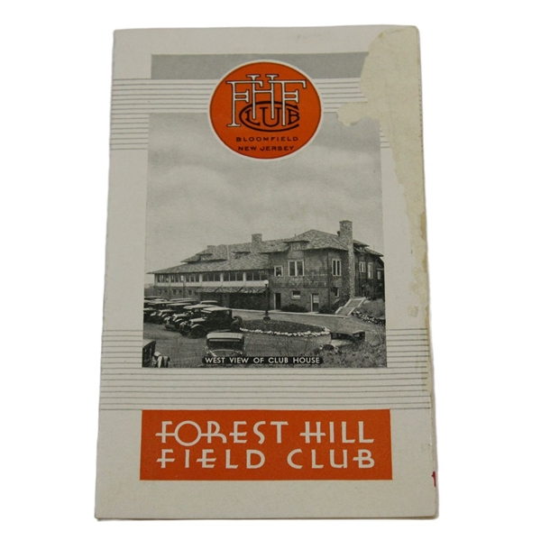 Circa 1920's Seldom Seen Booklet for the Forest Hills Field Club in New Jersey