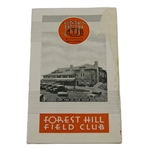 Circa 1920s Seldom Seen Booklet for the Forest Hills Field Club in New Jersey